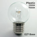 Sival LED Premium G50 Globe Smooth Plastic Party Bulb, 0.8W, Cool White or Warm White (2300K) - (Medium Base/E27) , 25, 