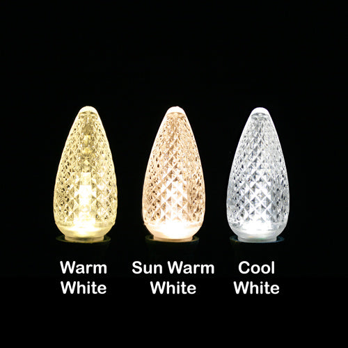 Sival LED C9 Christmas Light Bulb, 3 SMD LEDs, 0.58W - Various Colors Available, Blue, 25-Pack