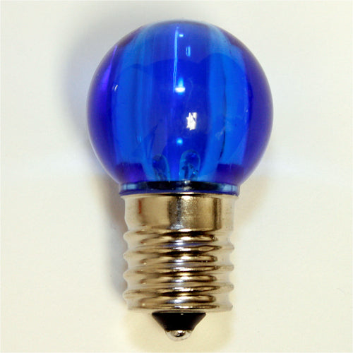 Sival LED G30 Smooth Plastic Globe Bulb, 5 LEDs, 0.96W - Various Colors Available - (Intermediate Base/E17), Amber (orange), 500-Pack