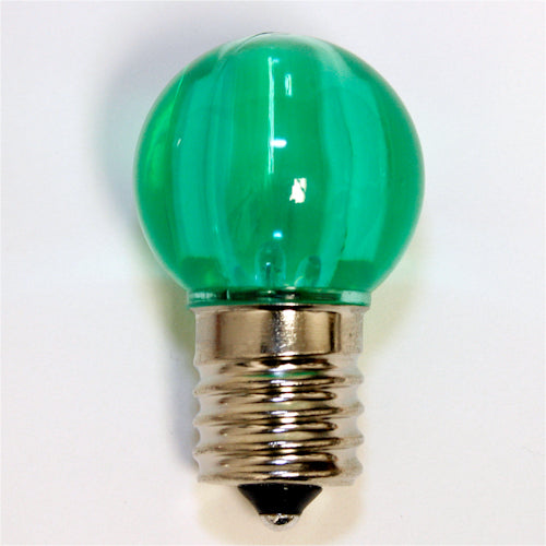 Sival LED G30 Smooth Plastic Globe Bulb, 5 LEDs, 0.96W - Various Colors Available - (Intermediate Base/E17), Sun Warm White, 500-Pack