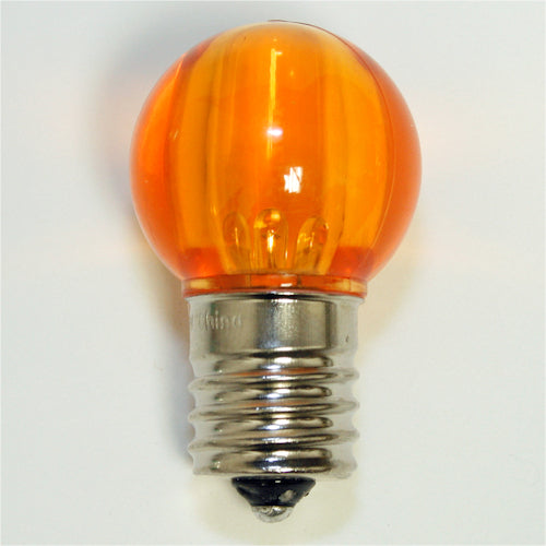 Sival LED G30 Smooth Plastic Globe Bulb, 5 LEDs, 0.96W - Various Colors Available - (Intermediate Base/E17), Sun Warm White, 500-Pack