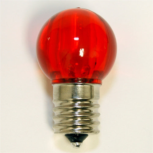 Sival LED G30 Smooth Plastic Globe Bulb, 5 LEDs, 0.96W - Various Colors Available - (Intermediate Base/E17), Cool White, 25-Pack