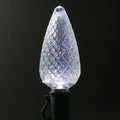 Sival LED C9 string light 16.7 ft green wire, 25 cool white bulbs
