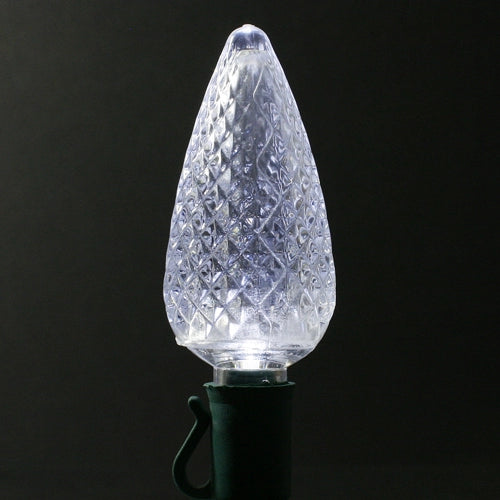 LED 25LT C9, 8" spacing, 16.7', green cord, UL, cool white b