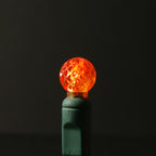 Sival LED 70-Light G12 "Raspberry" Light String, Green Wire, Orange, 24-Pack