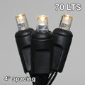 Sival LED 70LT Polka Dot (5mm) Christmas Light String - Black Wire with Warm White (s), 1-String Pack