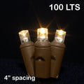 Sival LED 100LT Polka Dot (5mm) Christmas Light String - Brown Wire with Warm White (s), 1-String Pack