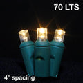 Sival LED 70LT Polka Dot (5mm) Christmas Light String - Green Wire (s), Yellow, 1-String Pack