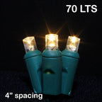 Sival LED 70LT Polka Dot (5mm) Christmas Light String - Green Wire (s), Pink, 24-String Pack