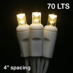 Sival LED 70LT Polka Dot (5mm) Christmas Light String - White Wire (s), Cool White, 1-String Pack