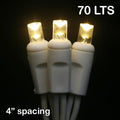 Sival LED 70LT Polka Dot (5mm) Christmas Light String - White Wire (s), Warm White, 1-String Pack