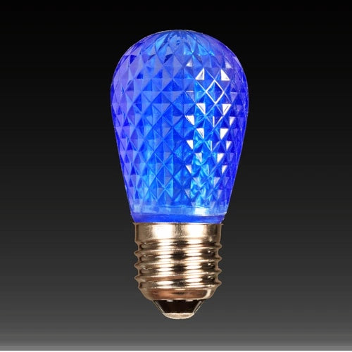 LED S14 Sign Bulb, 5 SMD LEDs, 130V, E27 base, 0.8W, Blue -