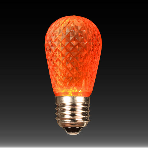Sival LED S14 Faceted Plastic Bulb, 5 SMD LEDs, 0.8W - Various Colors Available - (Medium Base/E27), Cool White, 250-Pack
