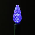 Sival LED C6 strawberry Christmas string light 23.7 ft green cord, 70 blue lights