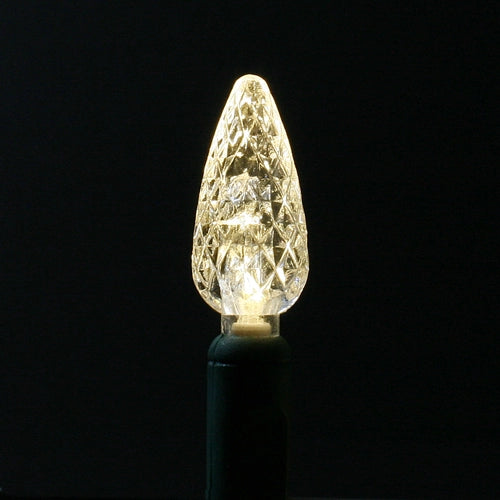 LED 70LT C6, 4" spacing, 23.7', green cord, UL, warm white b
