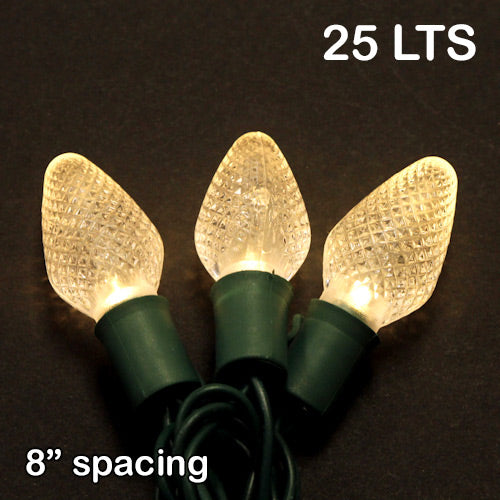 Sival LED 25LT C7 Light String - Green Wire (s), Multi Smooth Opaque (R/G/B/O/Y), 24-String Pack