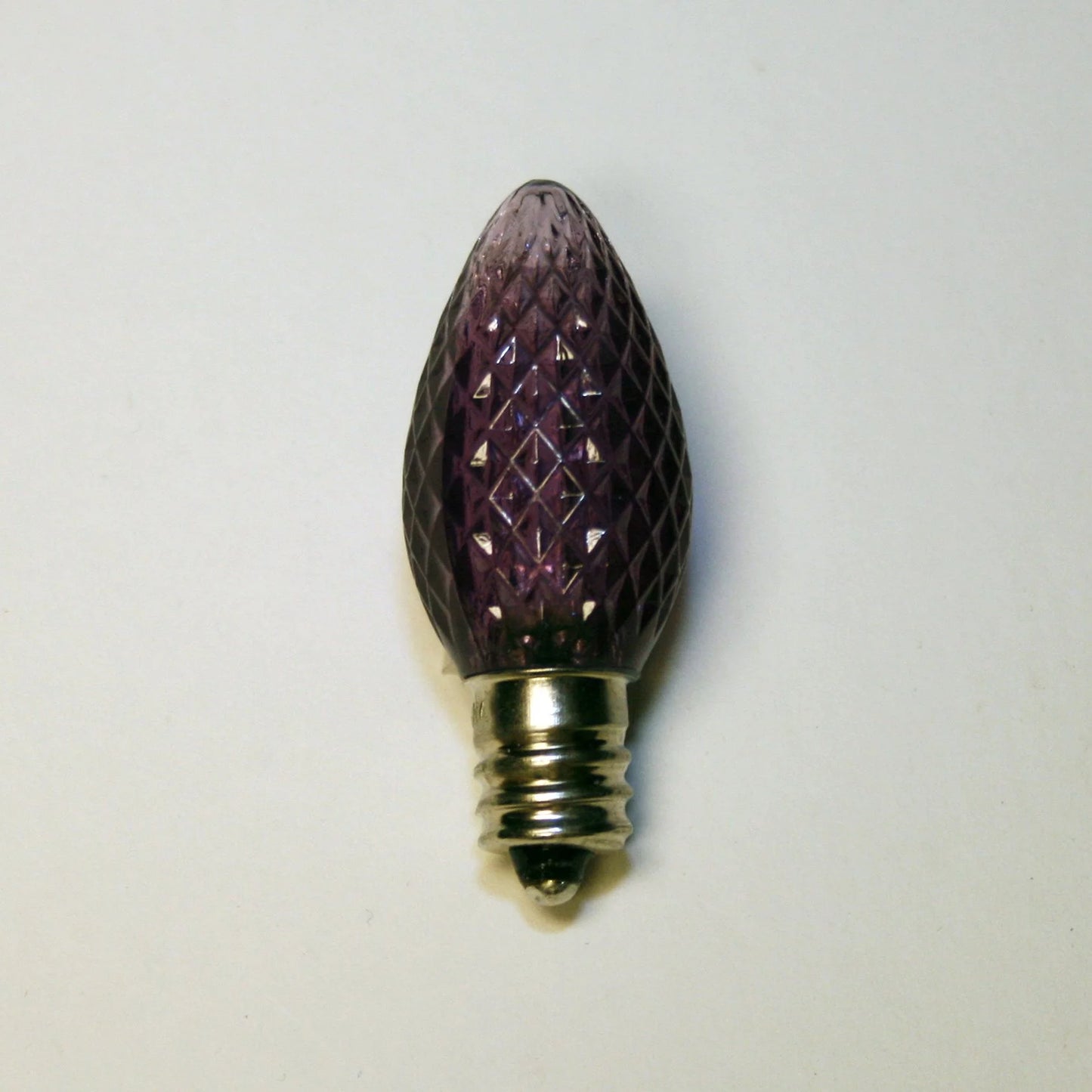 LED C7 Bulb, E12 candelabra base, 130V, .37W, UL, purple, 3