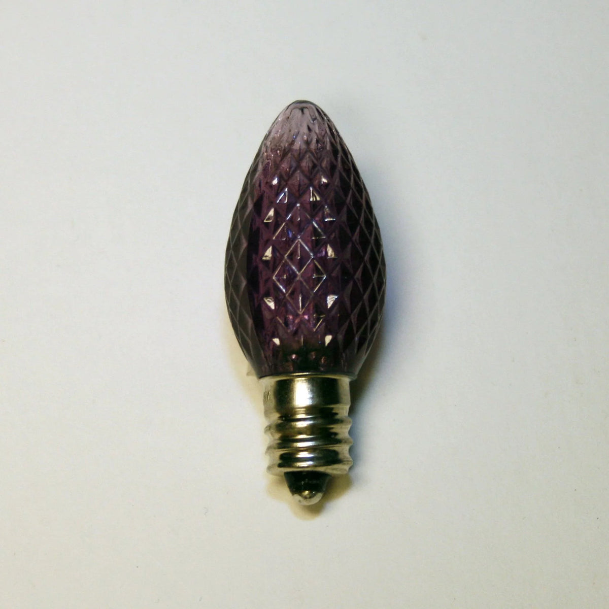 Sival LED C7 Bulb, E12 candelabra base, 130V, .37W, UL, purple, 3 LEDs, 5-Pack
