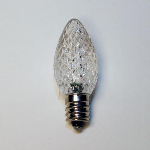Sival LED C7 Christmas Light Bulb, 2 SMD LEDs, 0.58W - Various Colors Available - (Candelabra Base/E12), Yellow, 25-Pack