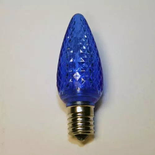 LED C9 Bulb, E17 intermediate base, 130V, .58W, UL, blue, 3