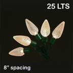 Sival LED 25LT C9 Light String - Green Wire (s), Cool White, 24-String Pack