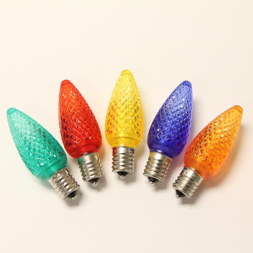 Sival LED C9 Christmas Light Bulb, 5 LEDs, 0.96W - Various Colors Available, Warm White, 500-Pack