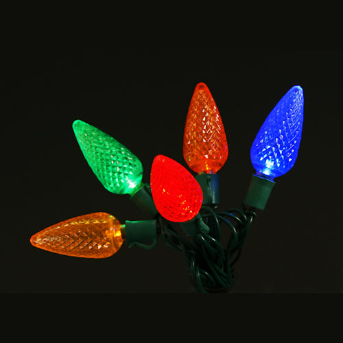 Sival LED 25LT C9 Light String - Green Wire (s), Cool White, 24-String Pack
