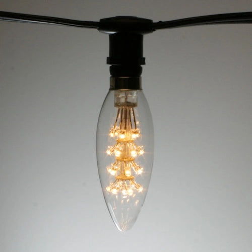 LED Constellation C32, 25 LEDs, 2200K, clear, glass, E12, 0.