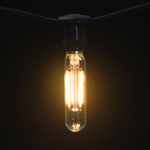 Sival LED Filament T6 Tubular Bulb, 2W, Clear - (Candelabra Base/E12), 10-Pack