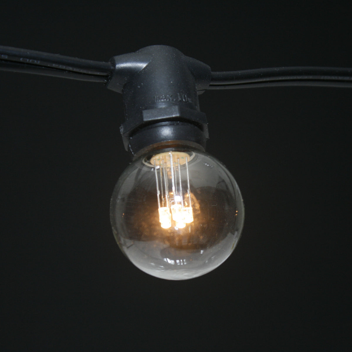 Sival LED G40 Glass Globe Bulb, Warm White, 0.6W, E17 Intermediate Base, 25-Pack
