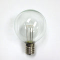 Sival LED G40, glass, warm white, 5 LEDs, E17, 130V, nickel base, 0.6W, 25-Pack