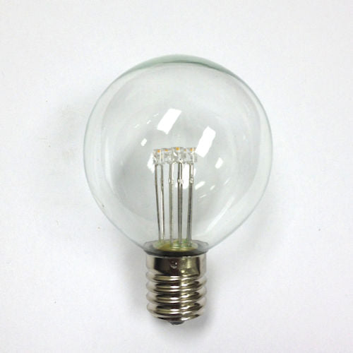 Sival LED G40 Glass Globe Bulb, Warm White, 0.6W - (Intermediate Base/E17), 25-Pack