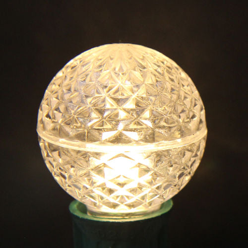Sival LED G40 Faceted Plastic Globe Bulb, 5 LEDs, 0.96W - Various Colors Available - (Intermediate Base/E17), Yellow, 500-Pack