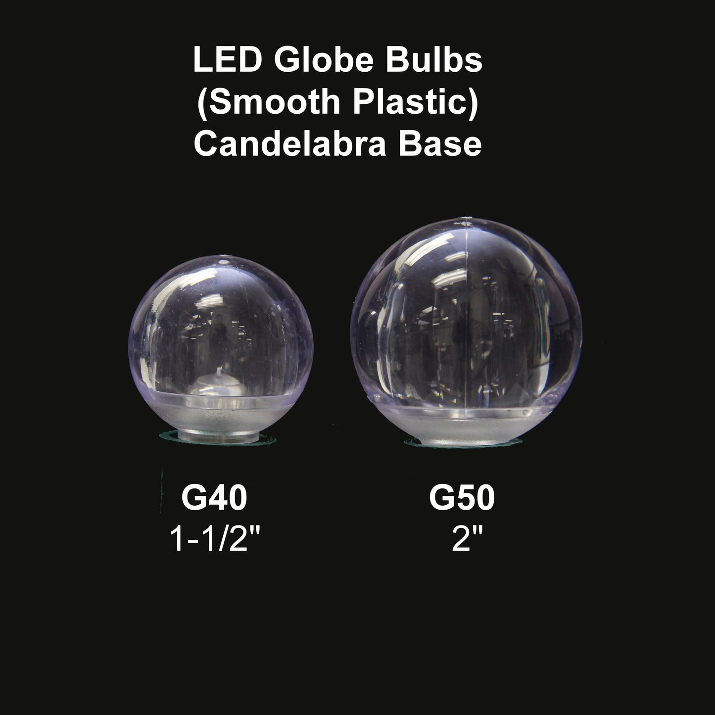 Sival LED G30 Smooth Plastic Globe Bulb, 3 SMD LEDs, 0.58W - (Intermediate Base/E17), Cool White, 25-Pack