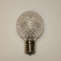 Sival LED G40 Faceted Plastic Globe Bulb, 5 LEDs, 0.96W - Various Colors Available - (Intermediate Base/E17), Red, 500-P