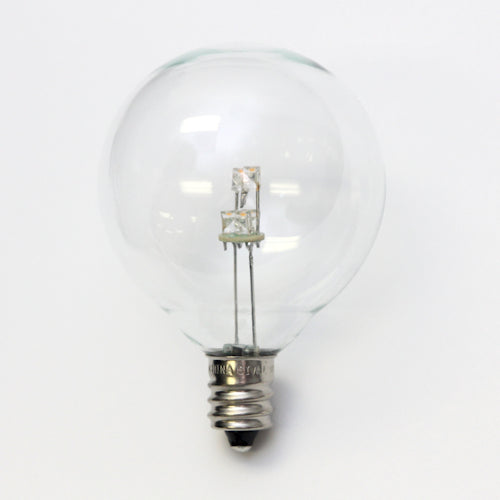 Sival LED G50 Globe Bulb, Glass, Warm White, 0.6W - (Candelabra Base/E12), 250-Pack