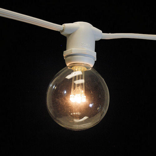 Sival LED G50 Glass Globe Bulb, Warm White, 0.6W - (Intermediate Base/E17), 25-Pack