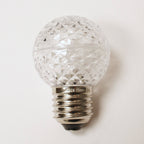 Sival LED G50 Globe Faceted Plastic Bulb, 5 SMD LEDs, 0.8W - Various Colors Available - (Medium Base/E27), Multi (R/G/B/