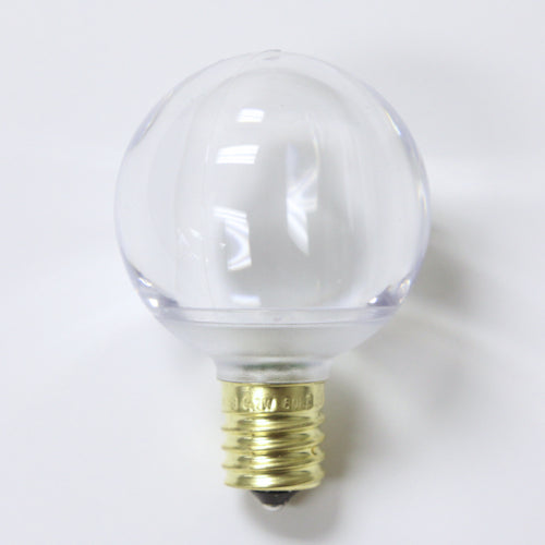 Sival LED G50 Smooth Plastic Globe Bulb, 5 LEDs, 0.96W, Sun Warm White - (Intermediate Base/E17), 25-Pack
