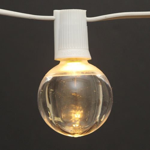 Sival LED G50 Smooth Plastic Globe Bulb, 5 LEDs, 0.96W, Sun Warm White - (Intermediate Base/E17), 25-Pack