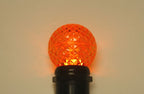 Sival LED G50 Globe Faceted Plastic Bulb, 10 LEDs, 1.5W, E27 Medium Base, Yellow, 25-Pack