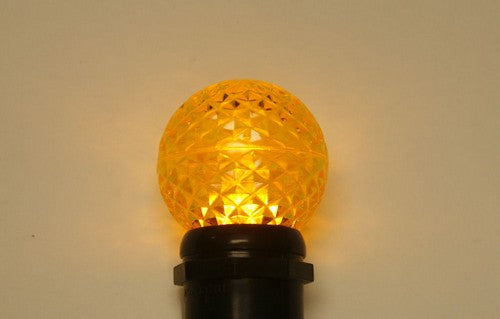 Sival LED G50 Globe Faceted Plastic Bulb, 10 LEDs, 1.5W - Various Colors Available - (Medium Base/E27), Blue, 250-Pack