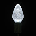 Sival LED C7 string light 16.7 ft green wire, 25 cool white bulbs