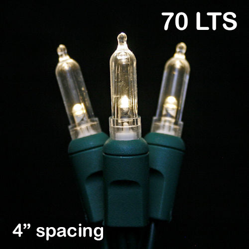 Sival LED 70LT M5 Mini Classic Light String - Green Wire (s), Cool White, 24-String Pack