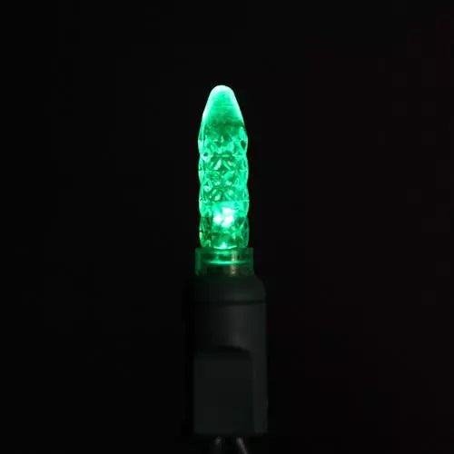 LED 70LT M6, 4" spacing, 23.7', green cord, UL, green bulbs