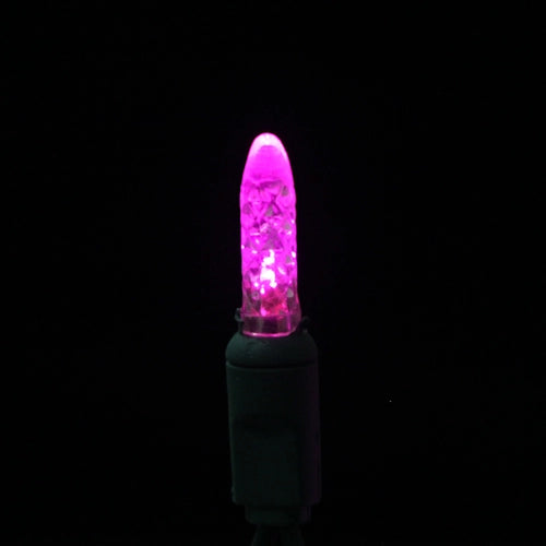 LED 70LT M6, 4" spacing, 23.7', green cord, UL, pink bulbs