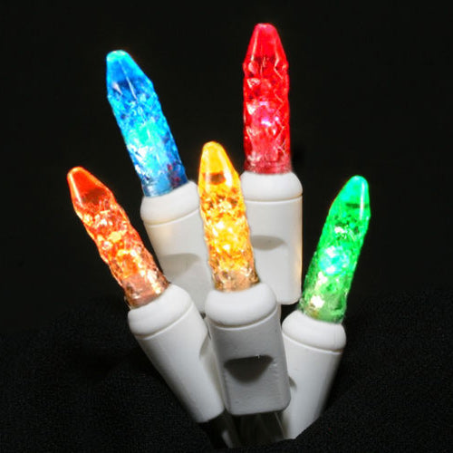Sival LED Icicle (M5/M6 Style) Light String - White Wire (s), Cool White, 1-String Pack