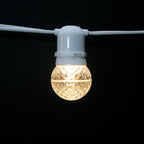 Sival LED G50 Globe Faceted Plastic Bulb, 5 SMD LEDs, 0.8W, E27 Medium Base, Multi (R/G/B/A/Y), 25-Pack