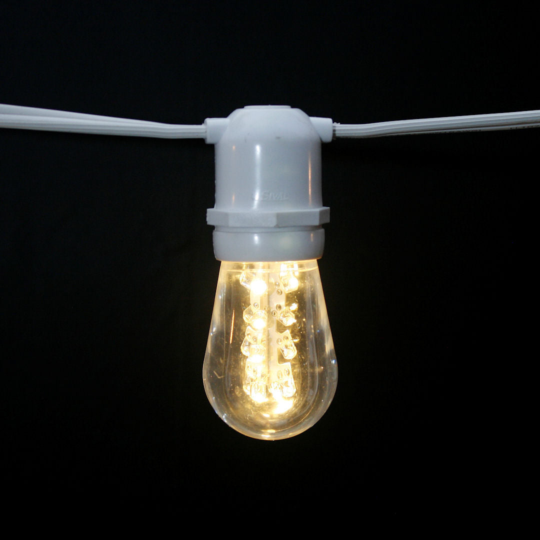 Sival LED S14 Commercial Smooth Plastic Bulb, 16 LEDs, 1.5W - Cool White or Sun Warm White - (Medium Base/E27), 25-Pack