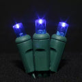Sival 5mm Polka Dot LED string light 23.7 ft green wire, 70 blue bulbs